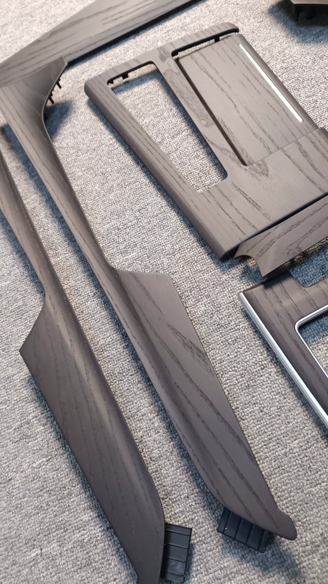 Kit de Modificação para Interior em Madeira de Cedro para Audi A6L C8 Conjunto de 9 Peças para Atualização com Revestimento de Madeira Maciça para Modelos 18-23 Placa Decorativ