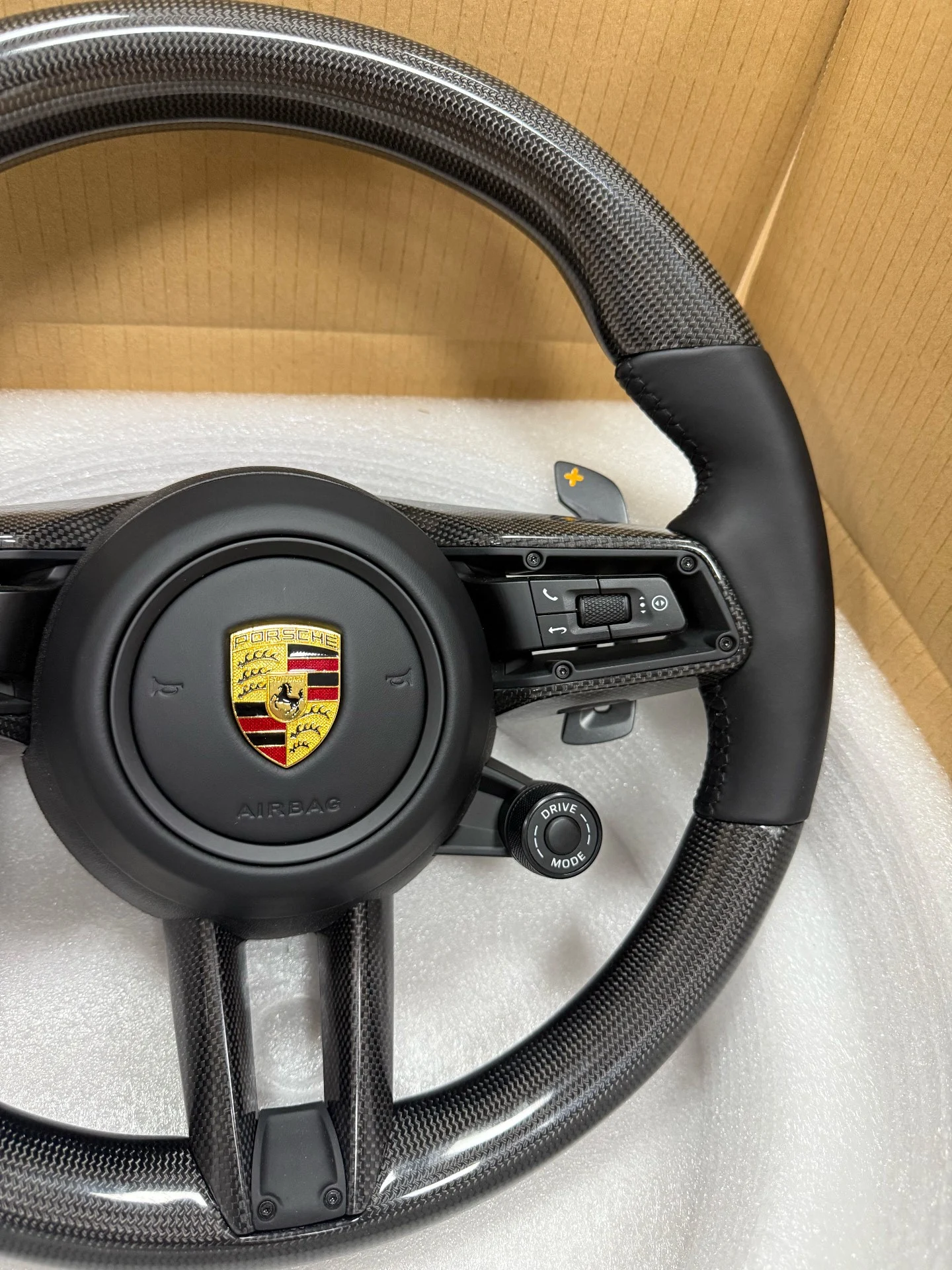 Porsche Carbon Fiber Steering Wheel for 718, 911 (991/992), Cayenne, Macan, Boxster, Cayman, Panamera