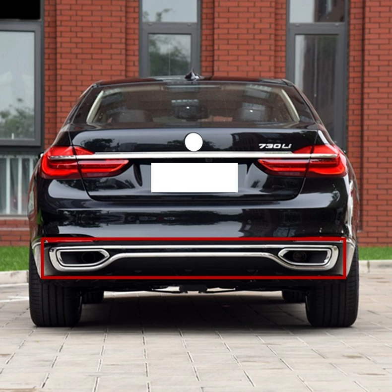Chrome Rear Bumper Trim & Exhaust Tip Accent Kit for BMW 7 Series (G12)