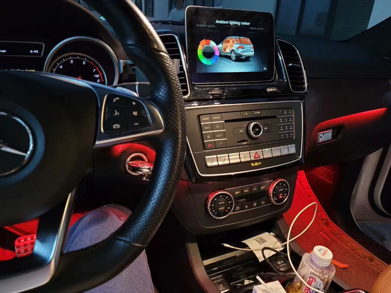 Mercedes-Benz W166 GLE/GLS/ML/GL Custom Interior Door Trim Panels with OEM-Compatible Ambient Lighting