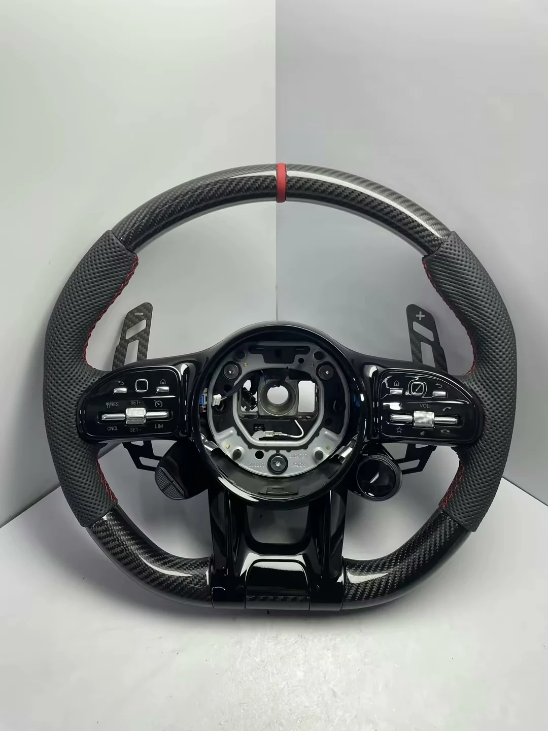 Genuine AMG-Style Carbon Fiber Steering Wheel Assembly for Mercedes-Benz – Plug-and-Play Upgrade for A/B/C/E/S/GLC/GLE/GLS/G-Class