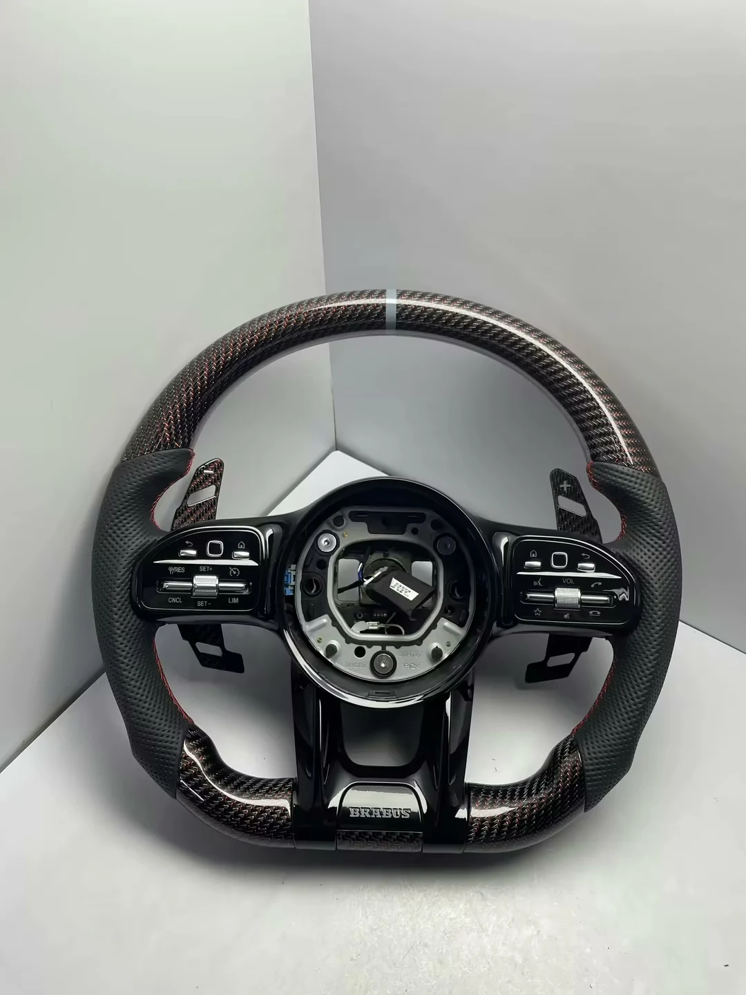 Genuine AMG-Style Carbon Fiber Steering Wheel Assembly for Mercedes-Benz – Plug-and-Play Upgrade for A/B/C/E/S/GLC/GLE/GLS/G-Class