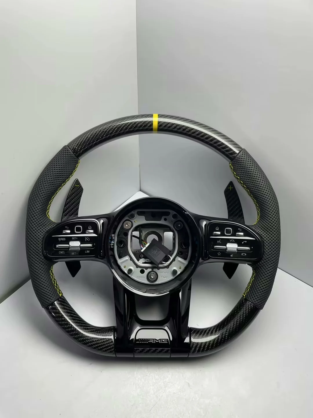 Genuine AMG-Style Carbon Fiber Steering Wheel Assembly for Mercedes-Benz – Plug-and-Play Upgrade for A/B/C/E/S/GLC/GLE/GLS/G-Class