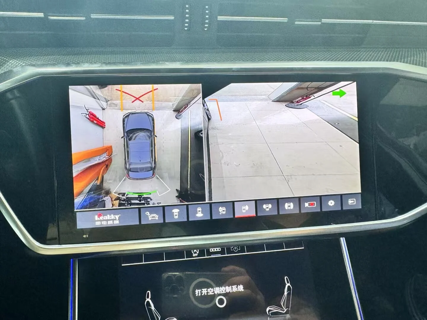 Sistema de Câmera de Visão Surround 360° com Tela OEM 3D para Audi A6, com Câmera de Painel Integrada