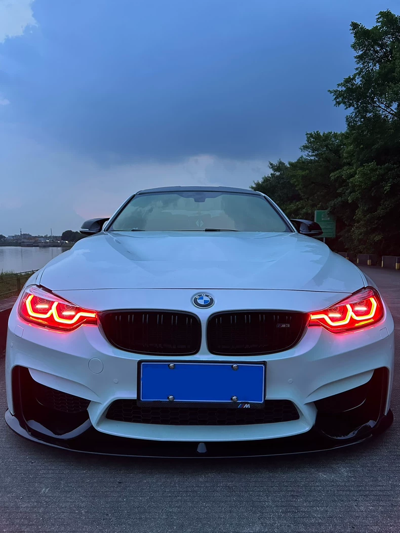 Conjunto de faros LED para BMW Serie 3 y Serie 4 (F30/F32/F36/F33, G20/G22) – Iluminación decorativa personalizable tipo «cuchara» con animación multicolor
