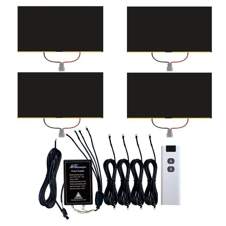 Película de escurecimento inteligente para vidro - Película de privacidade controlada eletricamente (transparente quando ligada, fosca quando desligada)
