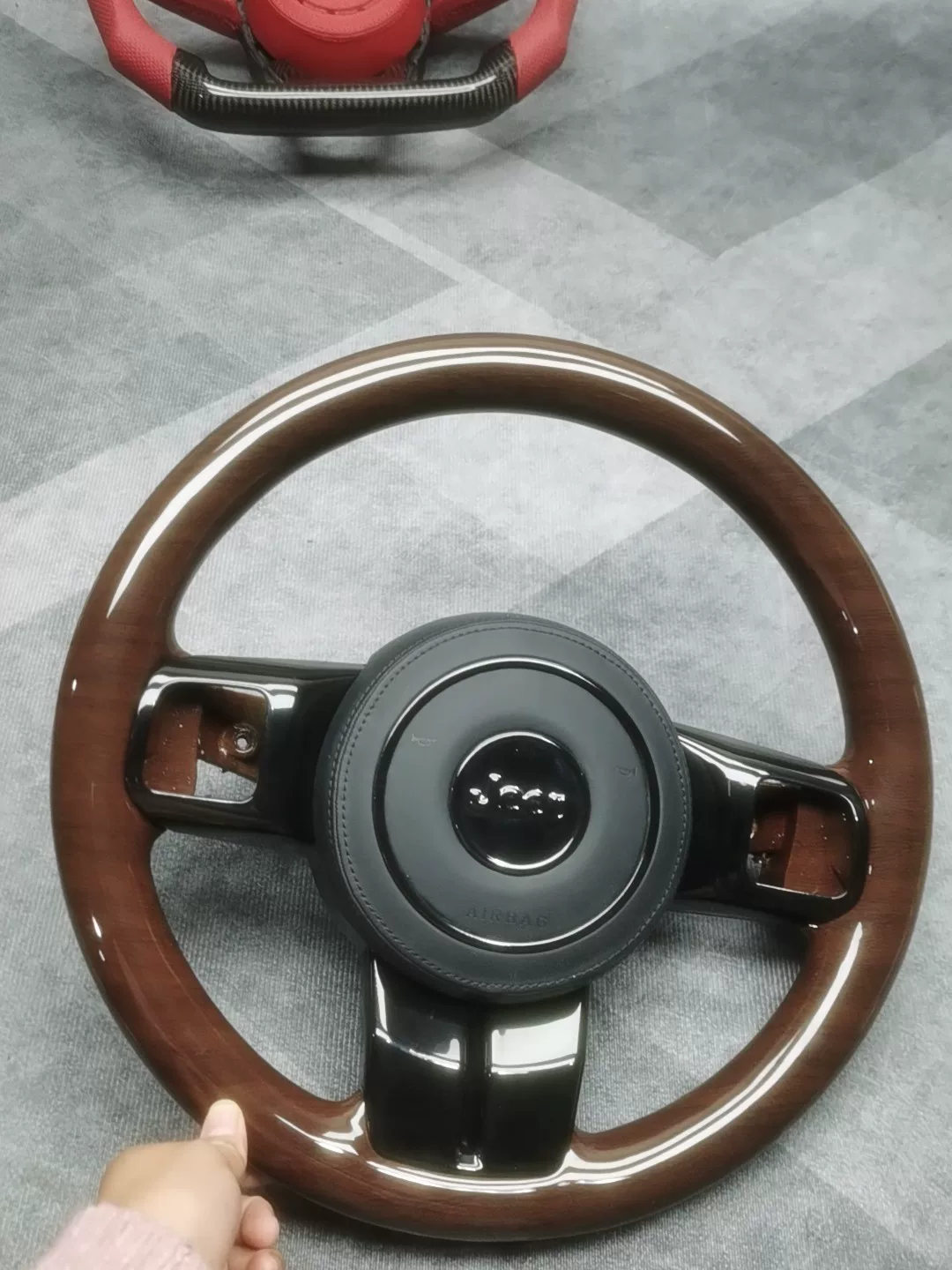 Kit de actualización de volante de madera de nogal personalizado para vehículos Jeep