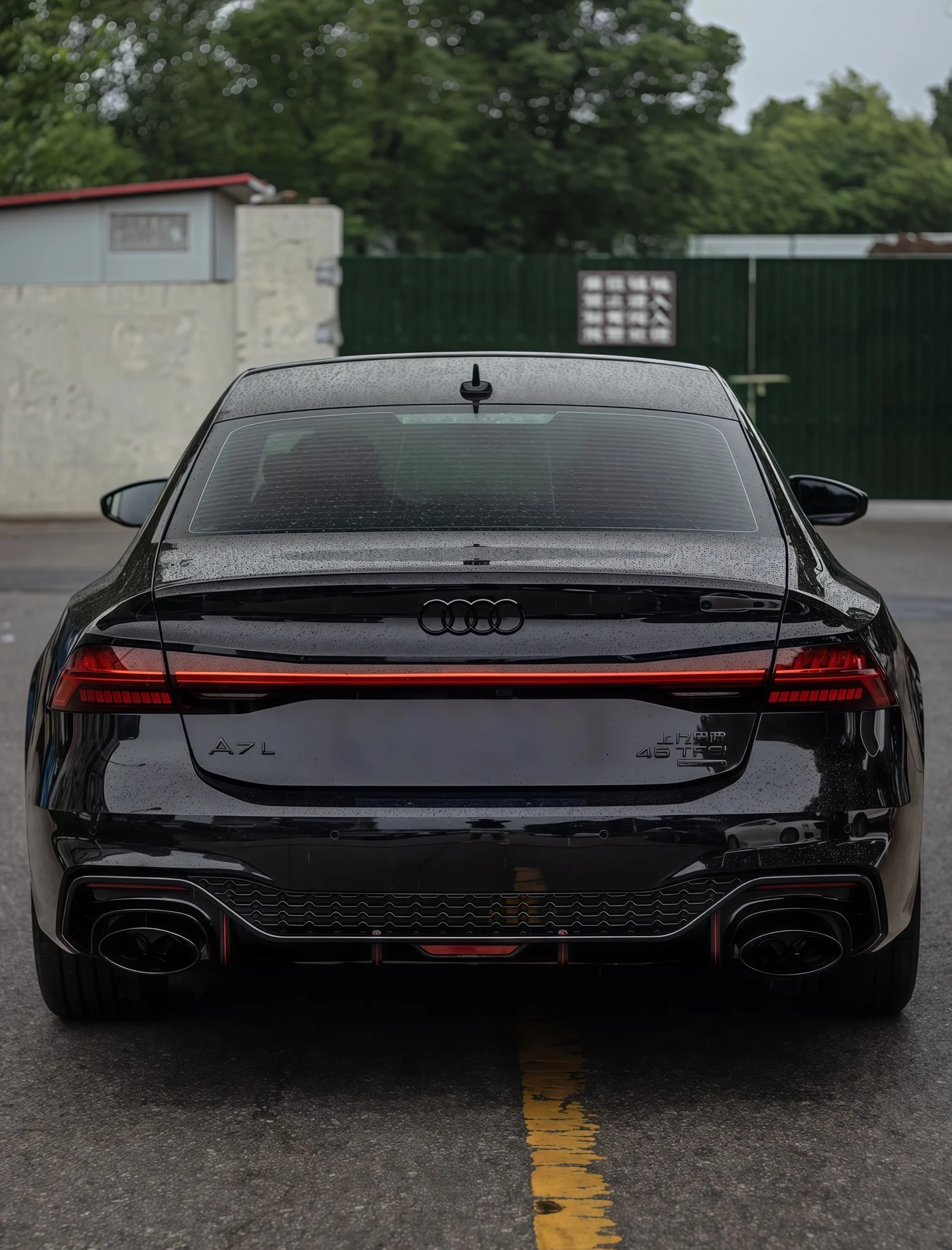 RS7-Style Rear Diffuser and Dual/Quad Exhaust Tips for Audi A7 (2019–2025)