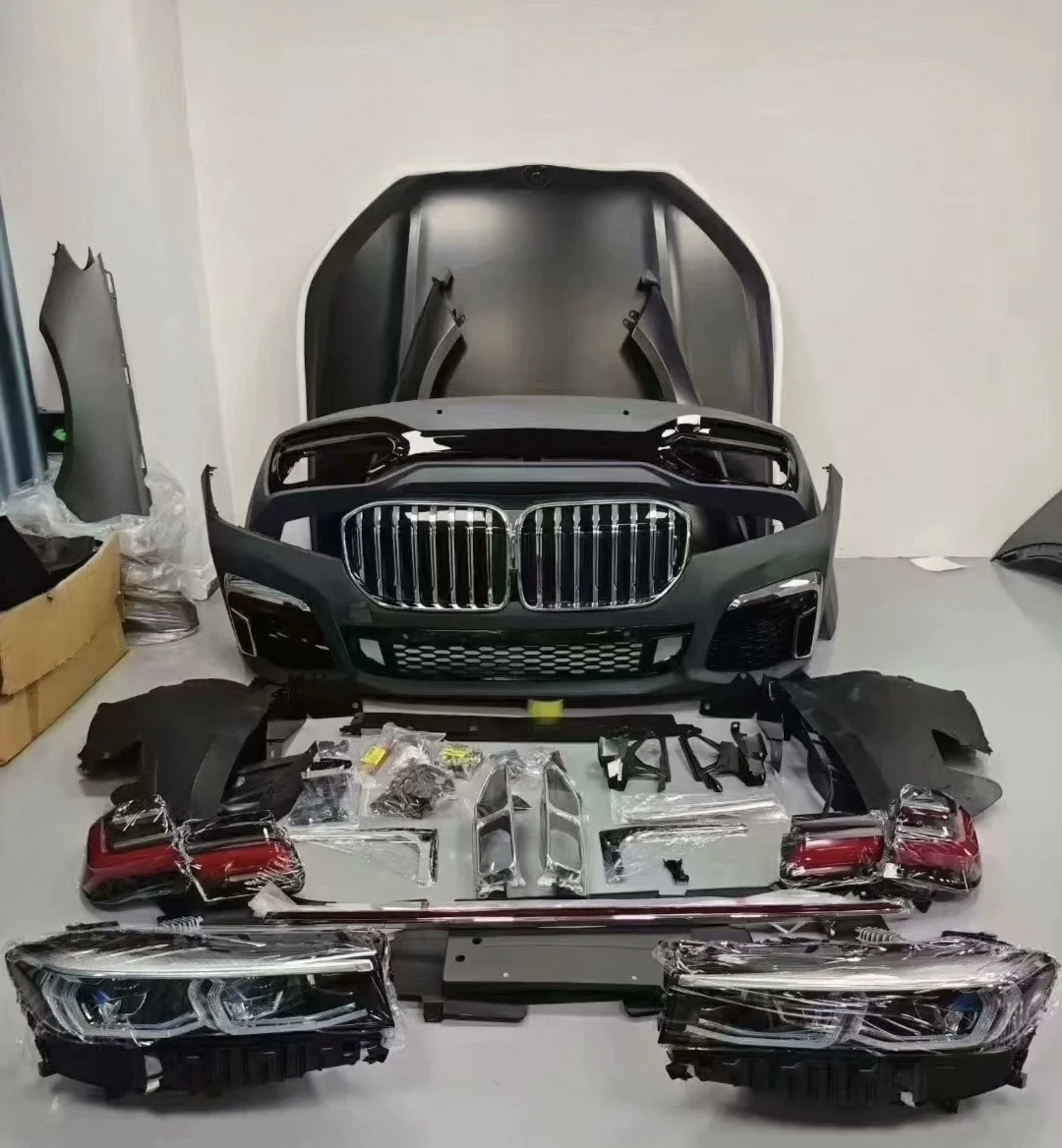 Kit de renovación para BMW Serie 7 (2016-2018) – Parachoques delantero, parrilla y faros LED adaptativos para el aspecto de los modelos 730i/740i de 2019–2022