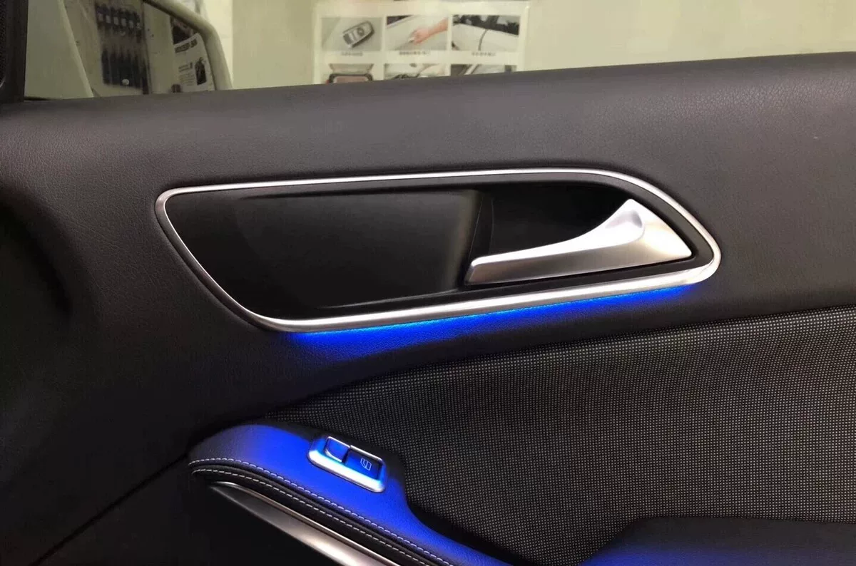 Kit de iluminación ambiental para Mercedes-Benz GLA/CLA/A-Class/B-Class con diseño de rejilla de ventilación en espiral