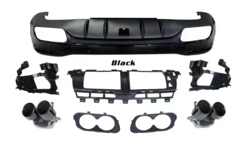 Kit de alerón trasero y escape trasero estilo AMG para Mercedes-Benz GLE/GLS 2020+ (compatible con GLE63/GLS63)