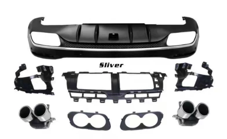 Kit de alerón trasero y escape trasero estilo AMG para Mercedes-Benz GLE/GLS 2020+ (compatible con GLE63/GLS63)