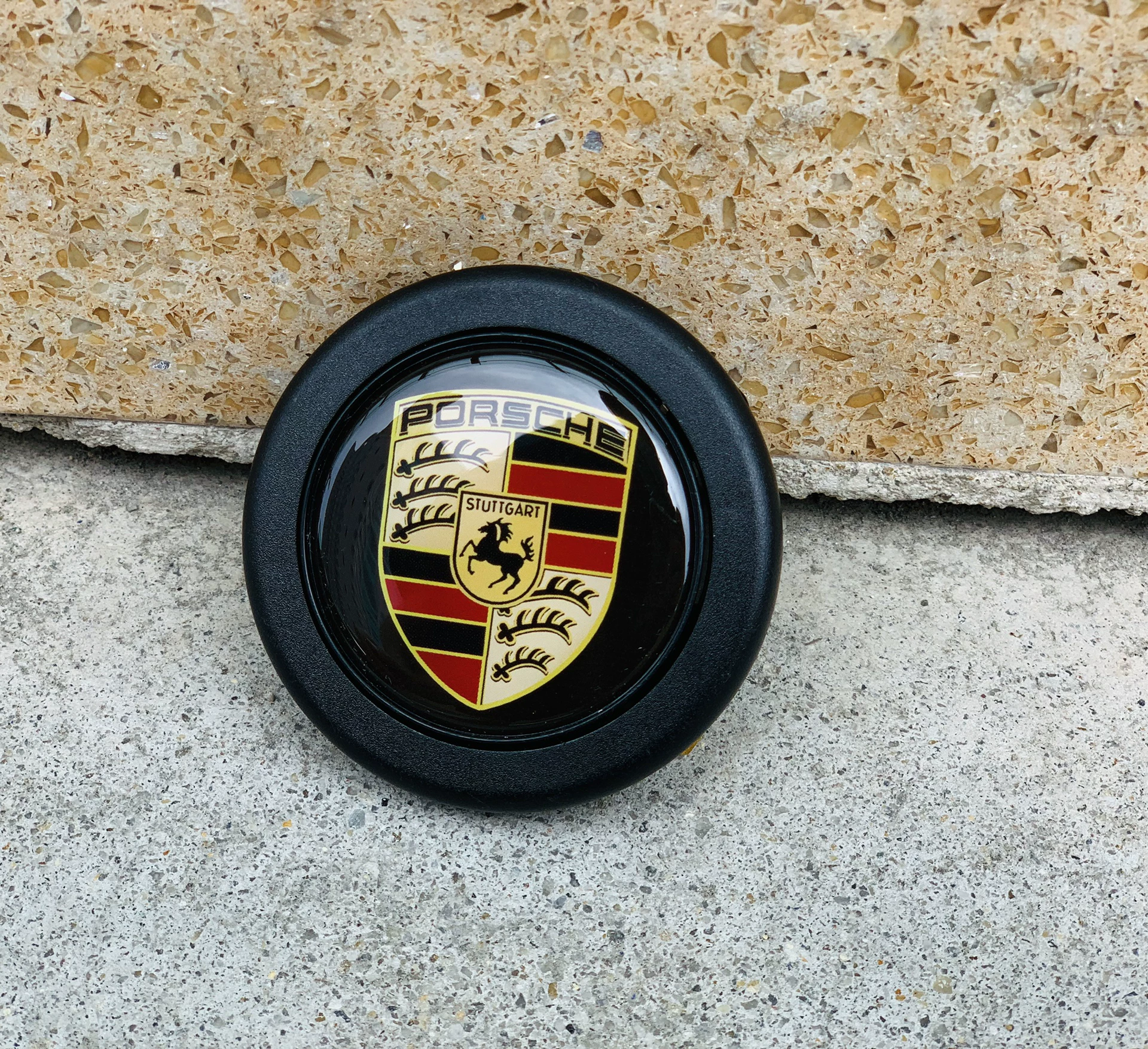 Brand New MOMO Porsche-Style Horn Button Cap for Aftermarket Steering Wheels