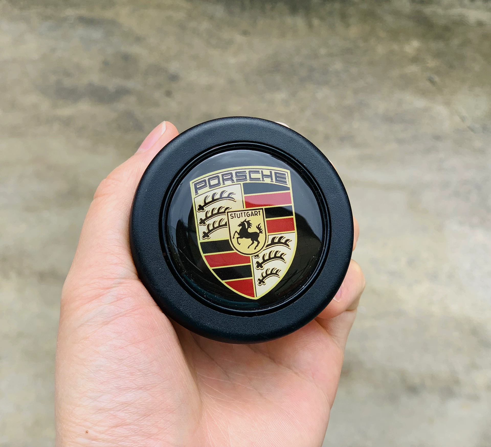 Brand New MOMO Porsche-Style Horn Button Cap for Aftermarket Steering Wheels