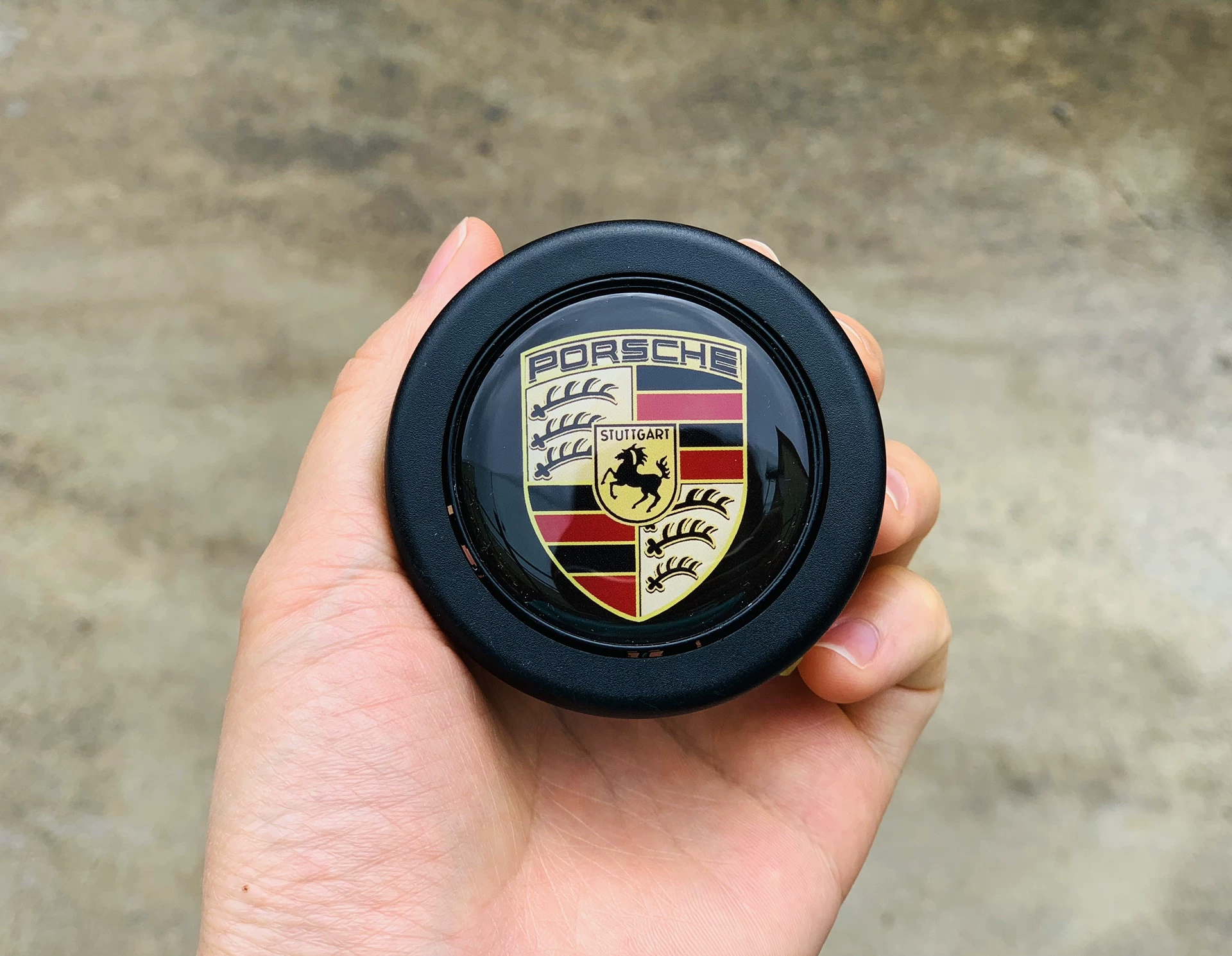 Brand New MOMO Porsche-Style Horn Button Cap for Aftermarket Steering Wheels