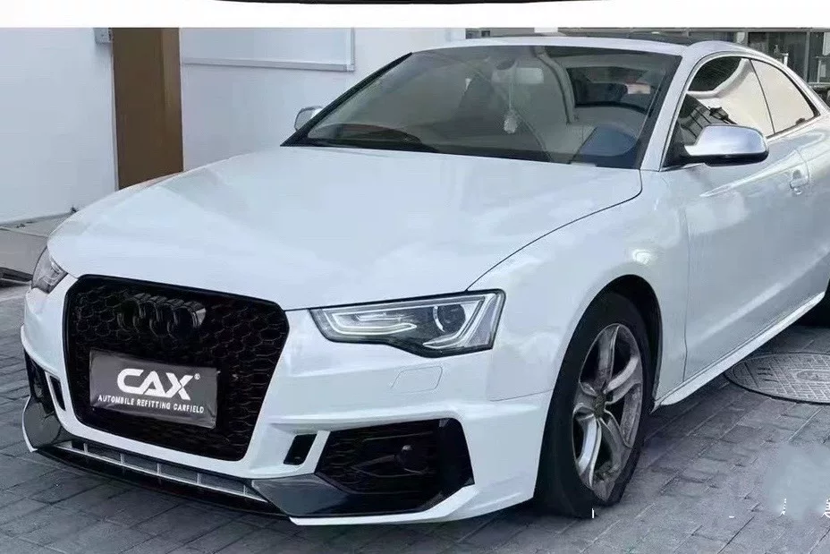Grande conjunto de para-choques dianteiros com grade estilo RS5 da marca CAX (compatível com Audi A5 2012–2016)