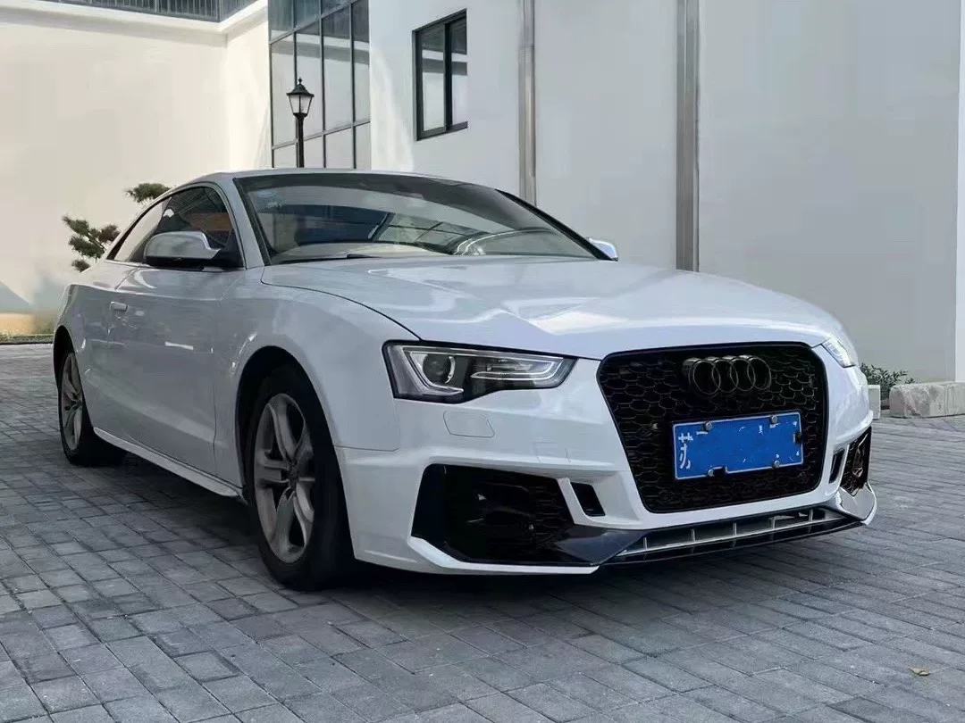 Grande conjunto de para-choques dianteiros com grade estilo RS5 da marca CAX (compatível com Audi A5 2012–2016)