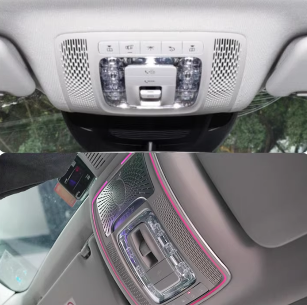 Altavoz de agudos montado en la parte superior del asiento delantero con ilumina