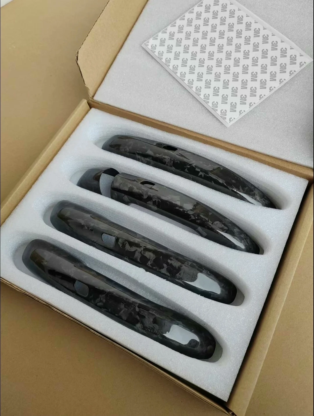 Forged Carbon Fiber Door Handles for Mercedes-Benz C-Class, E-Class, GLC (W205 Platform) – Lightweight & UV-Resistant Upgrade