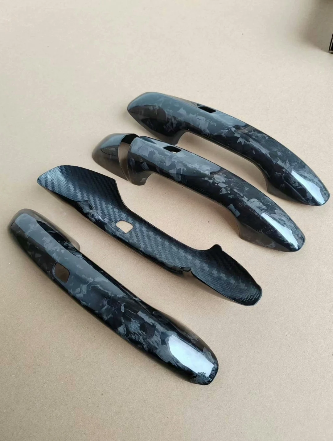 Forged Carbon Fiber Door Handles for Mercedes-Benz C-Class, E-Class, GLC (W205 Platform) – Lightweight & UV-Resistant Upgrade