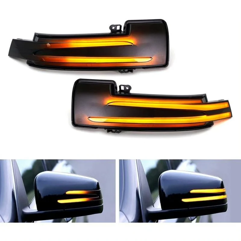 Mercedes-Benz LED Sequential Turn Signal Mirror Covers – Smoke-Tinted, Plug-and-Play or Hardwired Options