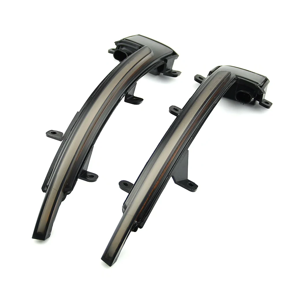 Dynamic Sequential Turn Signal Mirrors for Audi R8 (2008–2014), TT/TTS/TTRS (8J, 2007–2014) – Smoke Black Housing with Amber Sequential Flash + Optional Blue Welcome Scan