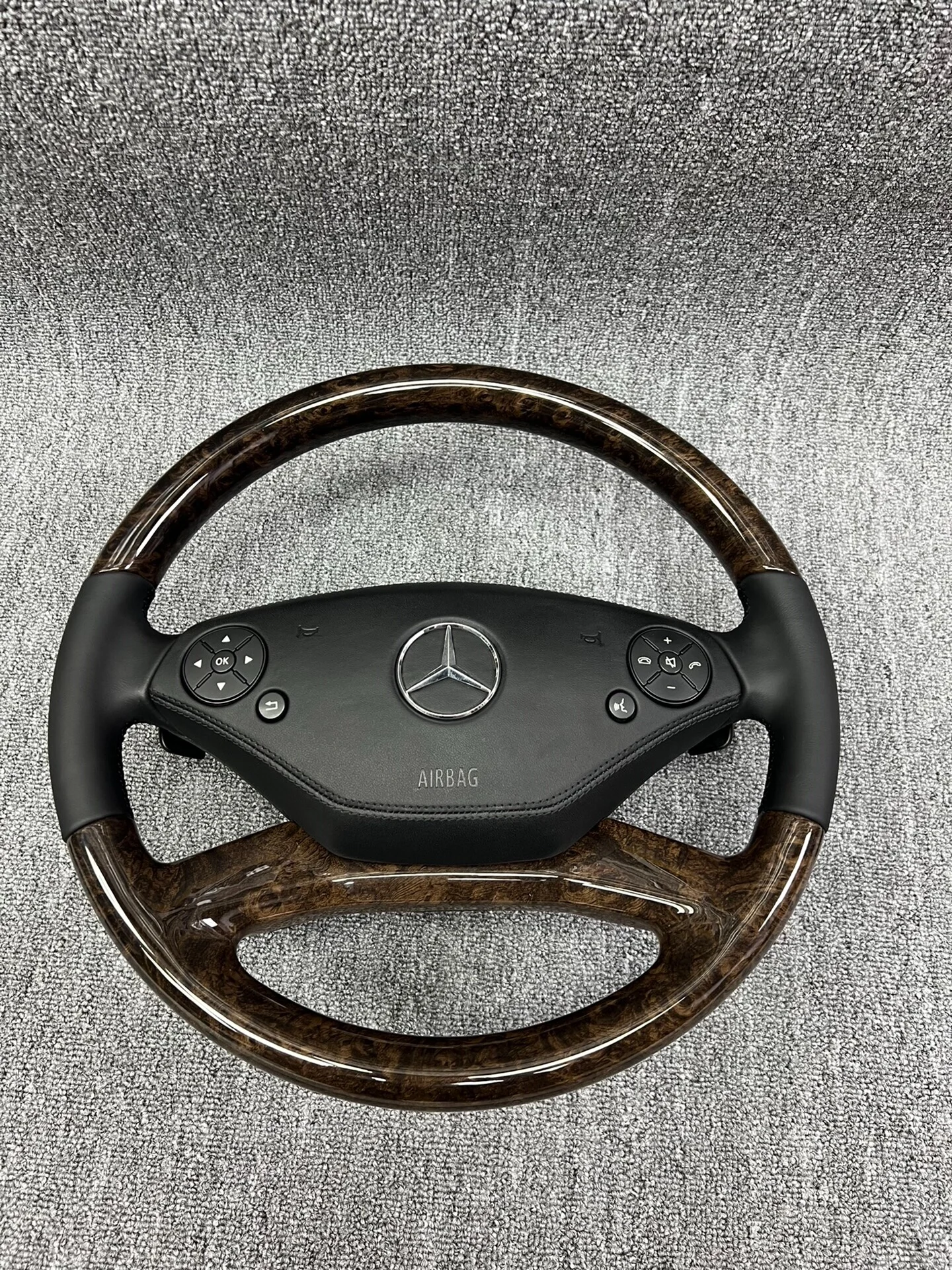 Genuine Wood Steering Wheel for Mercedes-Benz S-Class W221 (2005–2013)