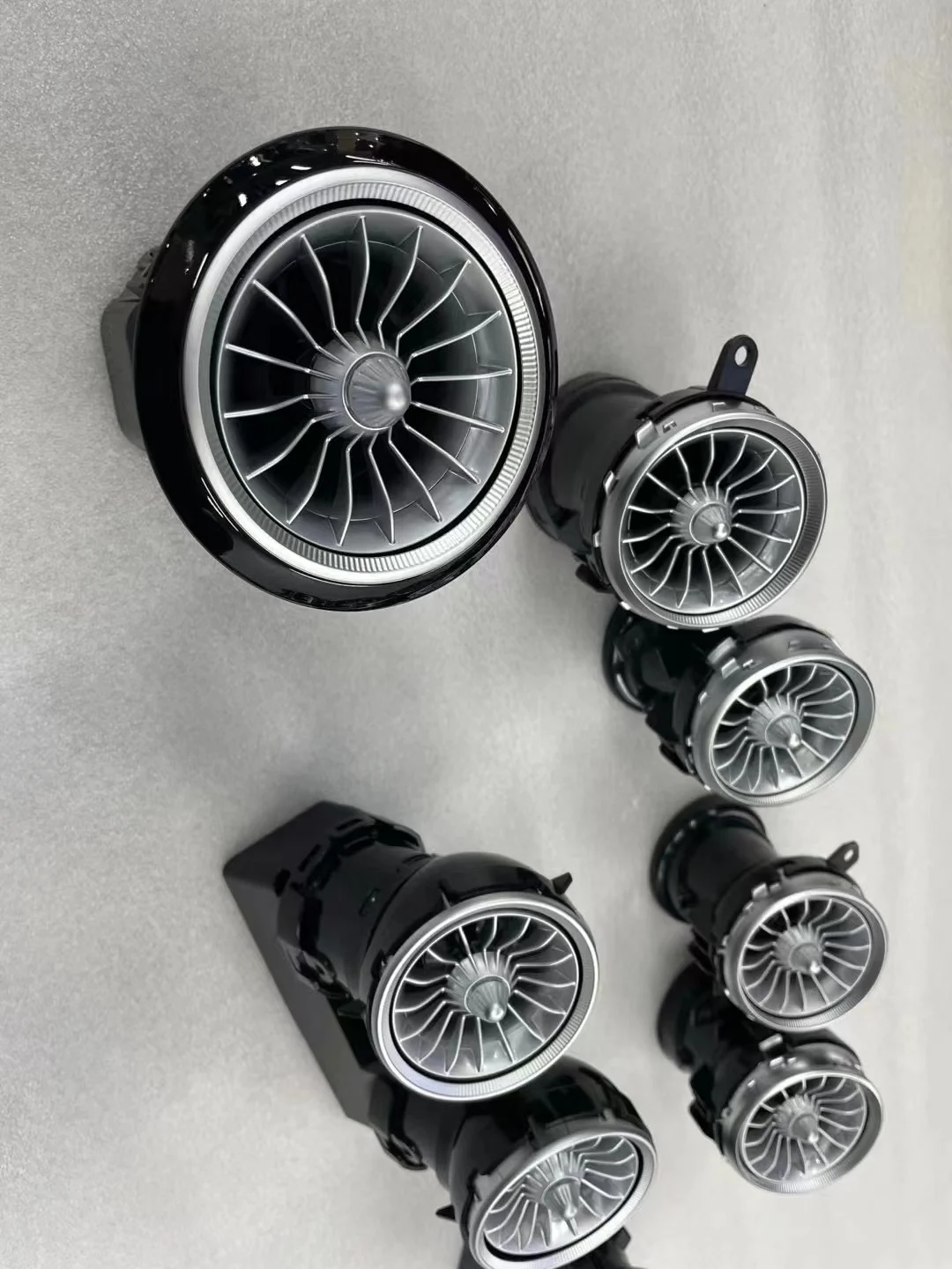 Luz ambiental de salida de aire en forma de turbina luminosa flotante para los modelos Mercedes-Benz Clase C, Clase E y Clase GLC