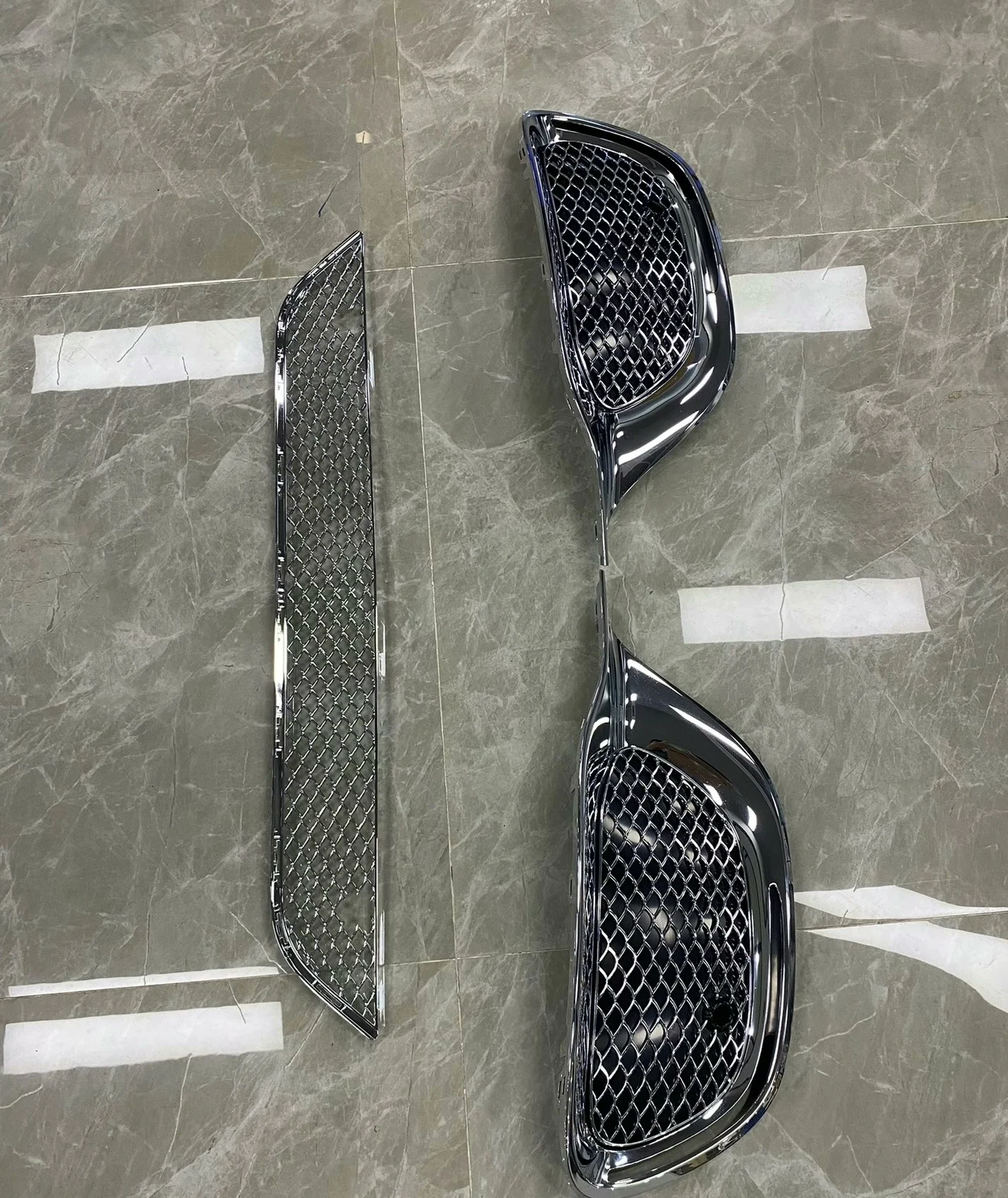Chrome Front Grille with Fog Light Bezels for Mercedes-Maybach S480 / S580 (W223, 2021–2023)