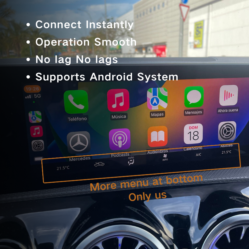Mercedes-Benz NTG5.5/6.0 Full-Screen CarPlay Module – Plug-and-Play Apple CarPlay, HiCar, CarLife, Android Auto, Video Mirroring