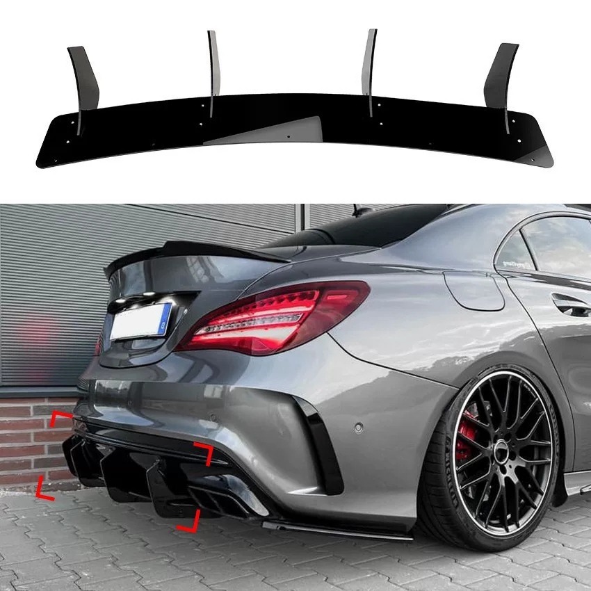 Alerón de labio para el difusor trasero de Mercedes-AMG CLA45 (C117, 2016–2019)