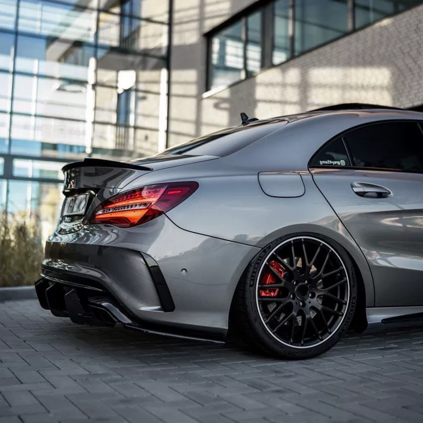 Alerón de labio para el difusor trasero de Mercedes-AMG CLA45 (C117, 2016–2019)
