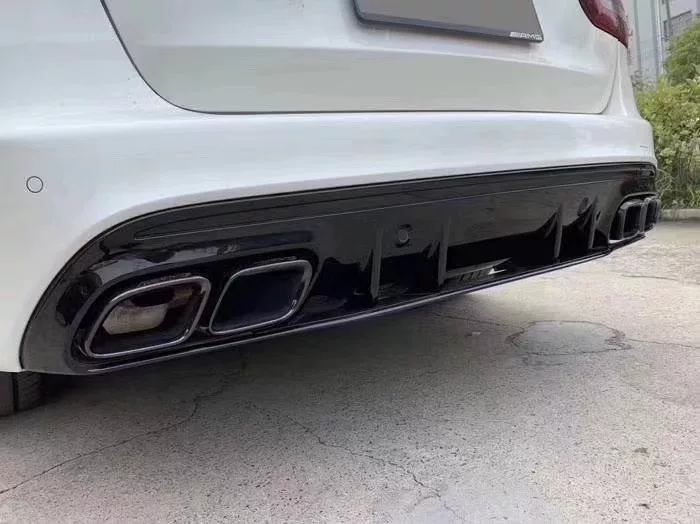 W205 Mercedes-Benz C-Class C63-Style Rear Diffuser & Dual Exhaust Tips Kit