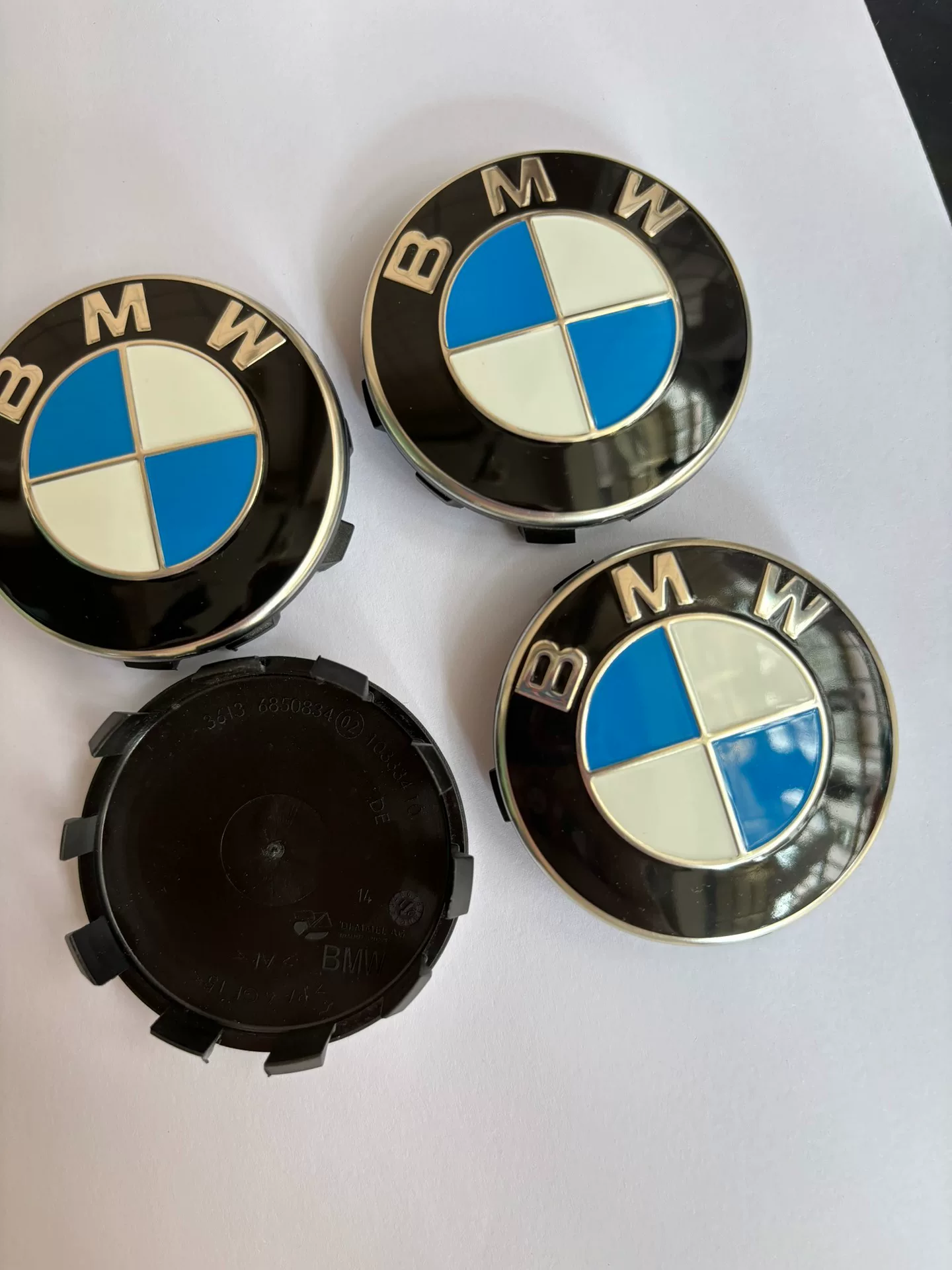 Tampa central de roda original BMW OEM com logotipo (68 mm e 56 mm)