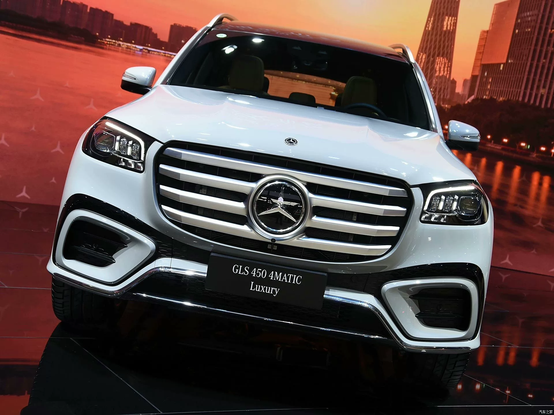 Mercedes-Benz GLS X167 Grade de radiador em aço tungstênio com acabamento eletrogalvanizado preto, modelo 2024–2025 (grade original de fábrica)