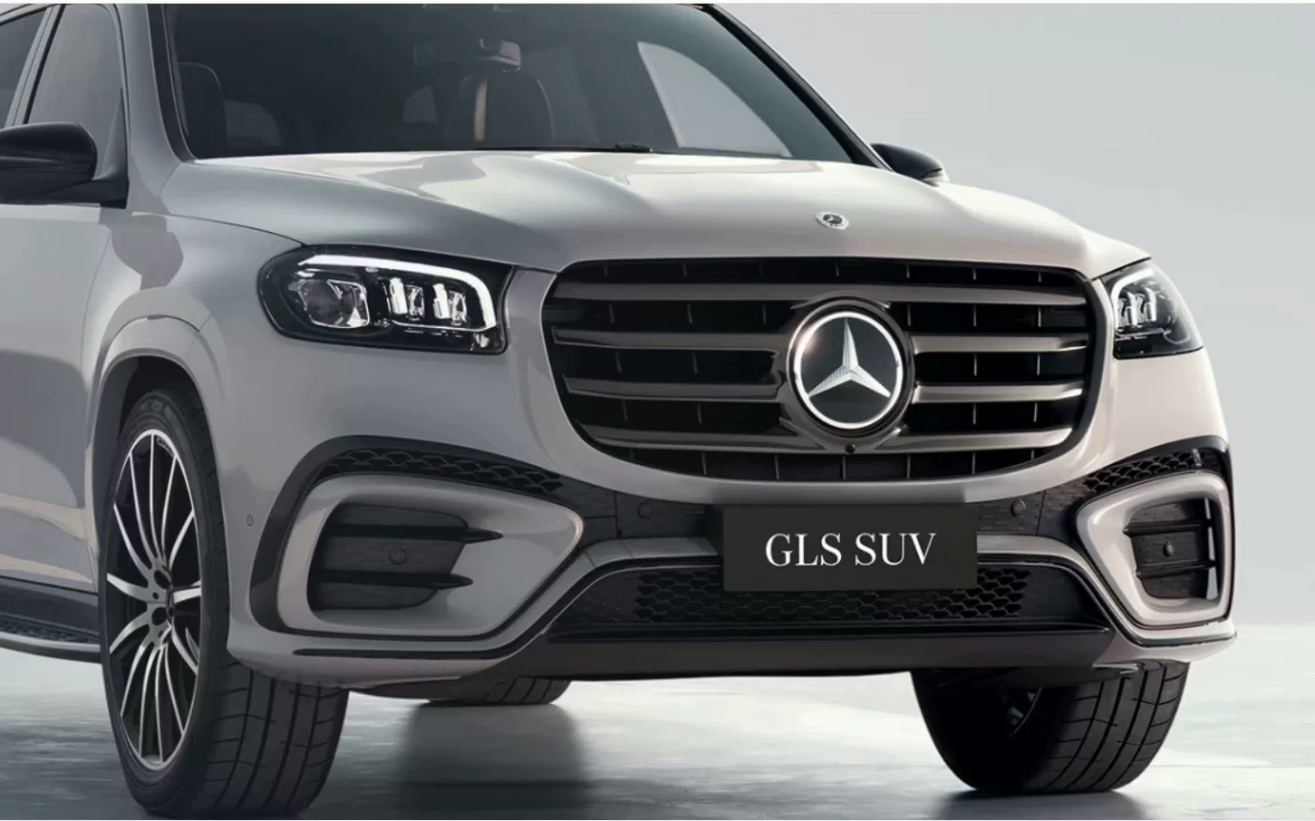 Mercedes-Benz GLS X167 Grade de radiador em aço tungstênio com acabamento eletrogalvanizado preto, modelo 2024–2025 (grade original de fábrica)