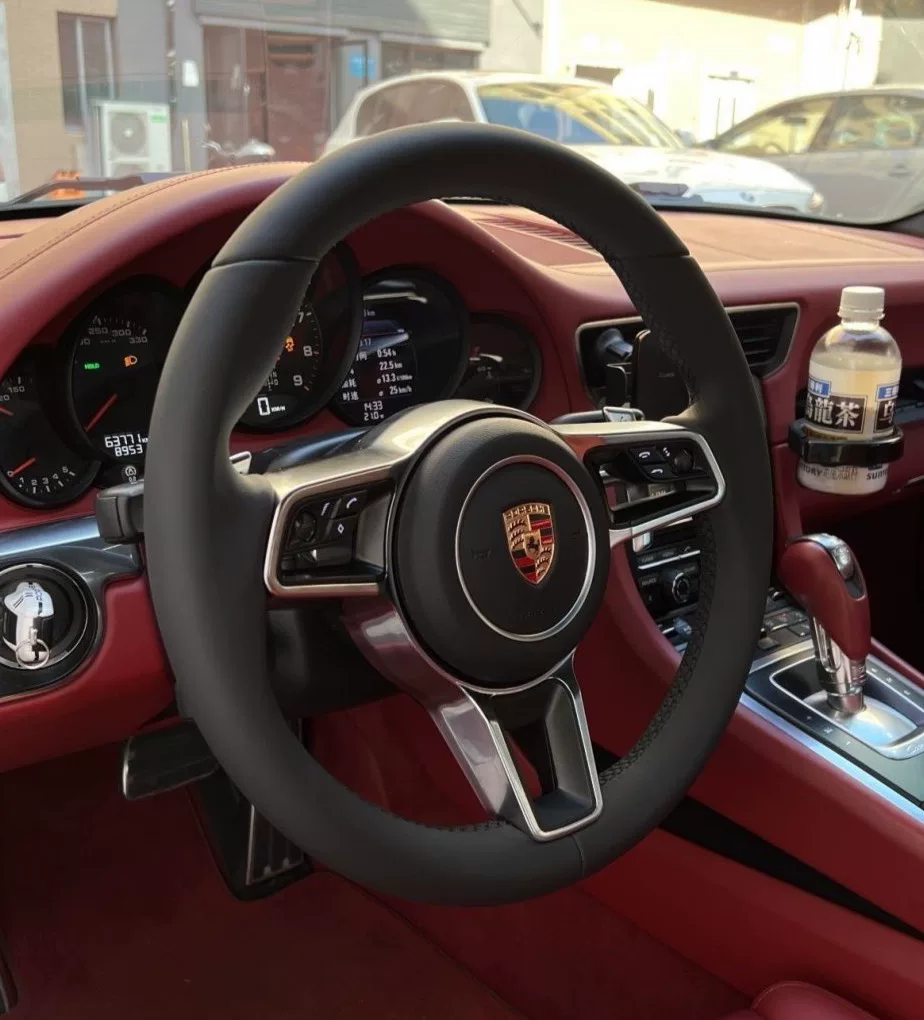 Porsche OEM-Style Steering Wheel Upgrade Kit for 2010–2019 Models (Cayenne, Panamera, Boxster, 718, 911 991.1/991.2) with Plug-and-Play Decoder