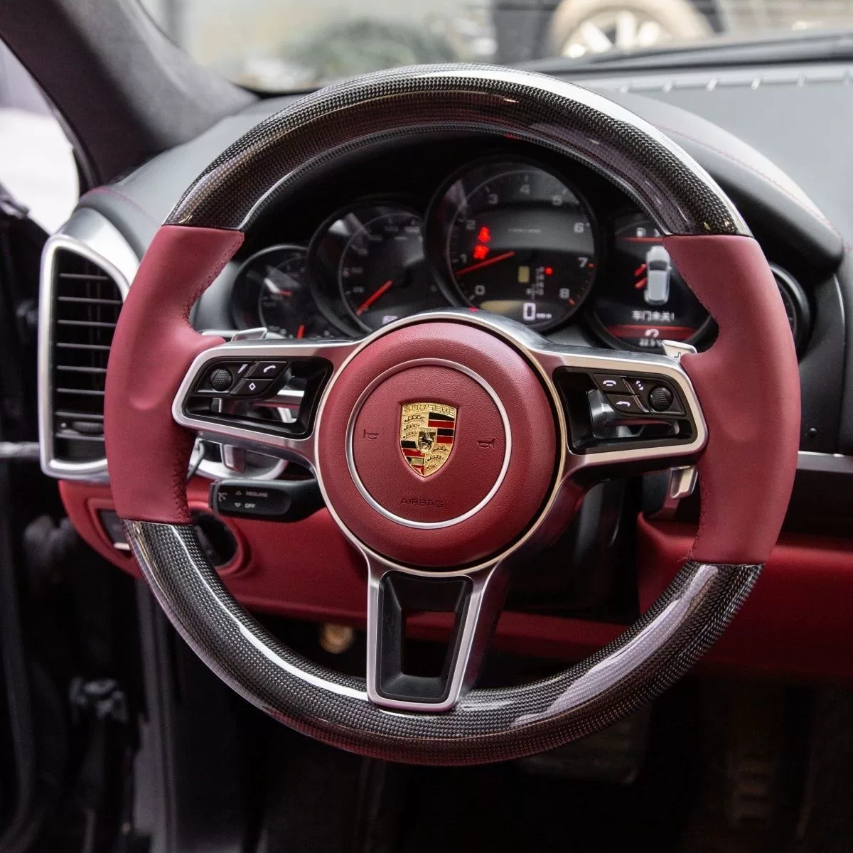 Porsche OEM-Style Steering Wheel Upgrade Kit for 2010–2019 Models (Cayenne, Panamera, Boxster, 718, 911 991.1/991.2) with Plug-and-Play Decoder