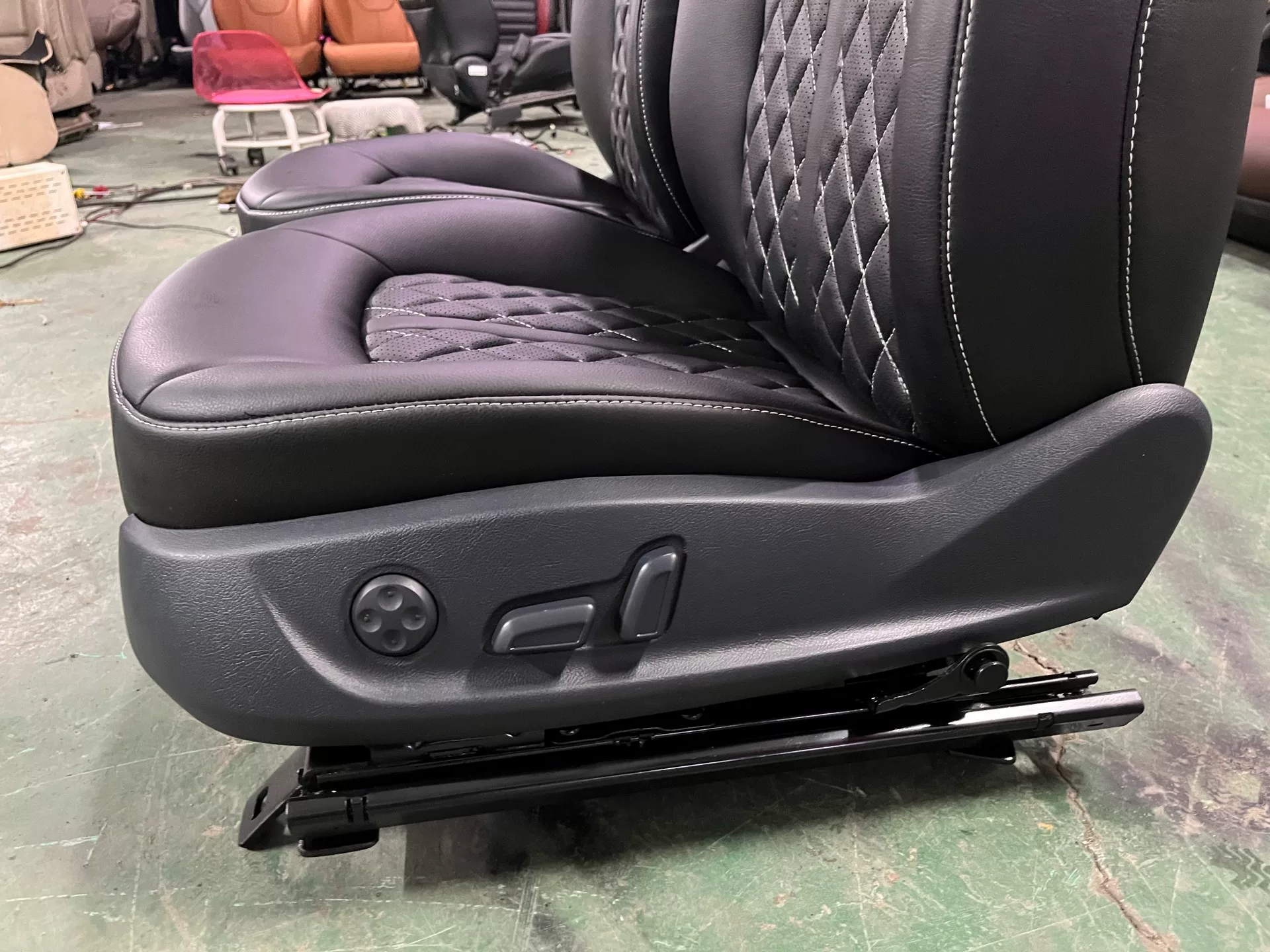 OEM-Style Audi A6 12-Way Power Driver & Passenger Seats with Ventilated Driver Seat (Suction-Type), Heated, 4-Way Lumbar, Premium Leather Wrap