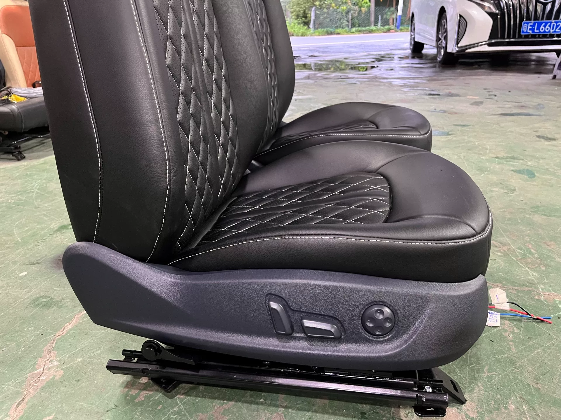 OEM-Style Audi A6 12-Way Power Driver & Passenger Seats with Ventilated Driver Seat (Suction-Type), Heated, 4-Way Lumbar, Premium Leather Wrap
