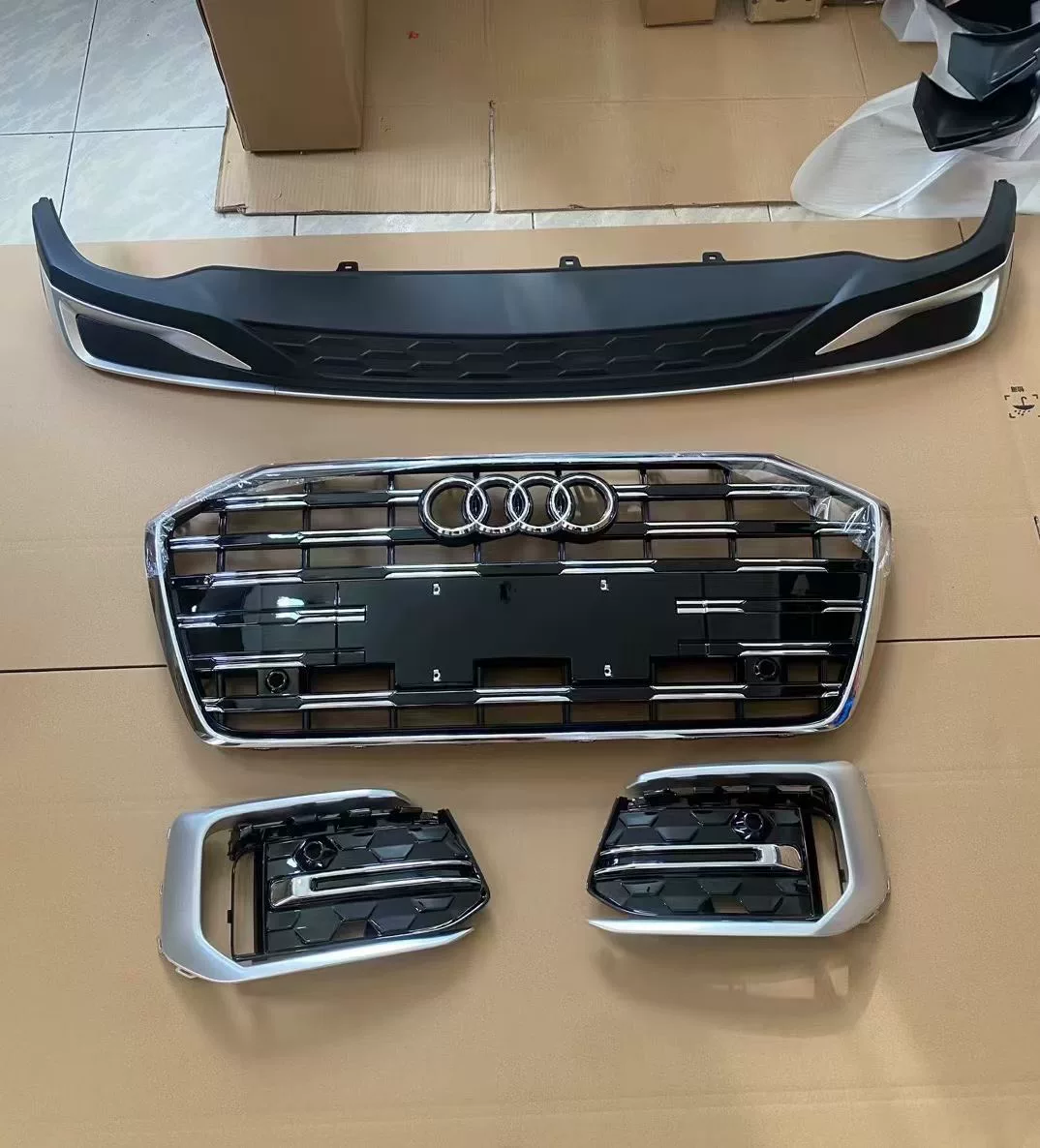 Audi A6 2019–2024 Front Grille Kit – Dynamic Style OEM Replacement (2023–2024 Facelift Look)