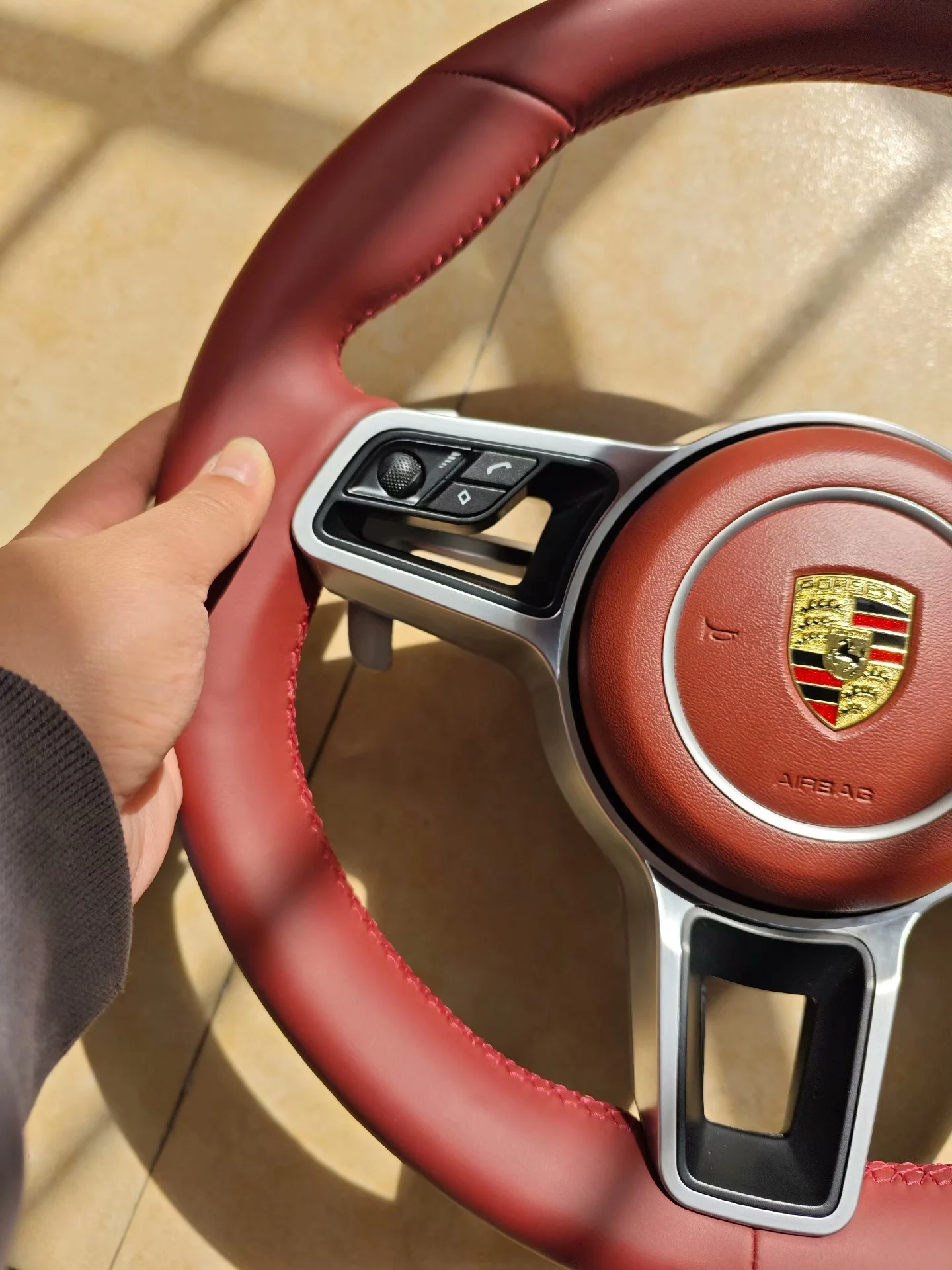Porsche GT-Style Steering Wheel Assembly (Riveted Design) – Compatible with 911, Cayenne, Panamera, Boxster, Cayman & 718