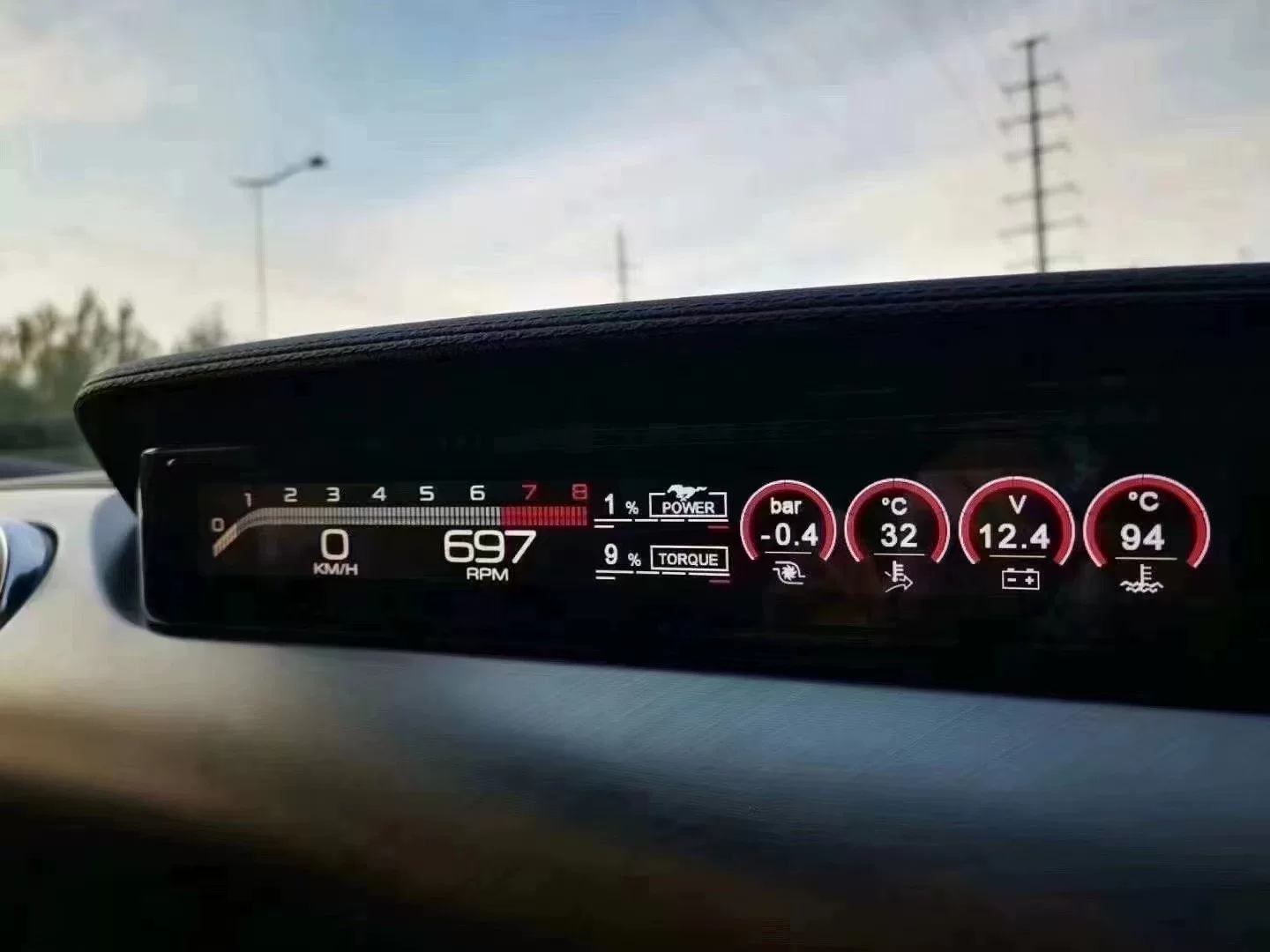 Ford Mustang Passenger-Side Performance Digital Dash Display (2015–2023)