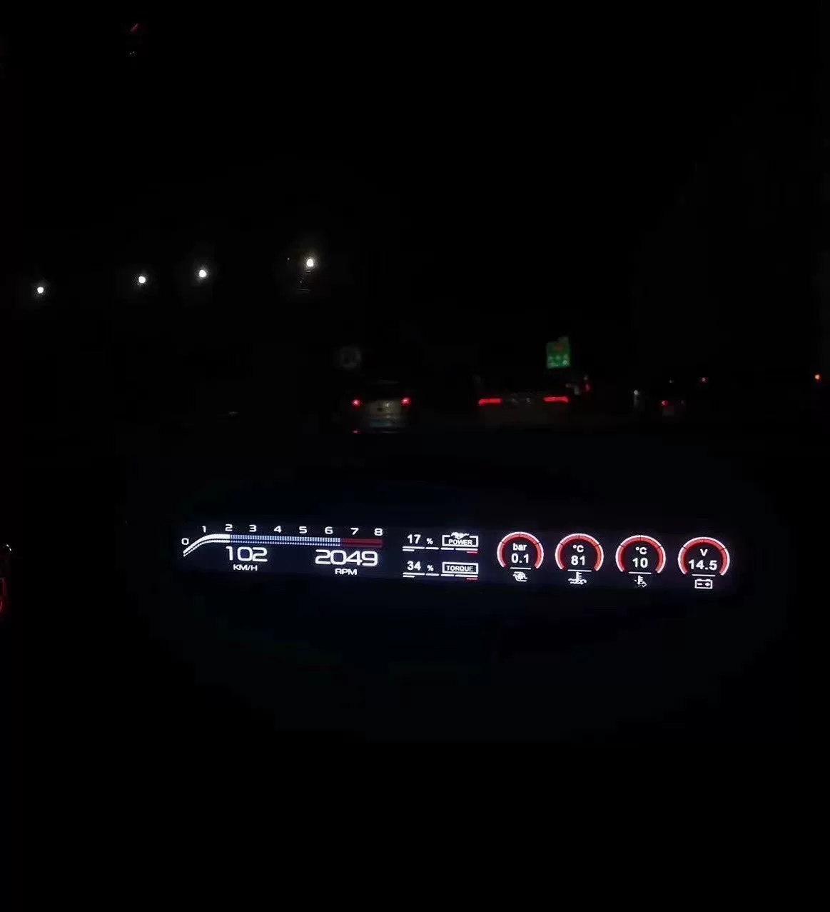 Ford Mustang Passenger-Side Performance Digital Dash Display (2015–2023)