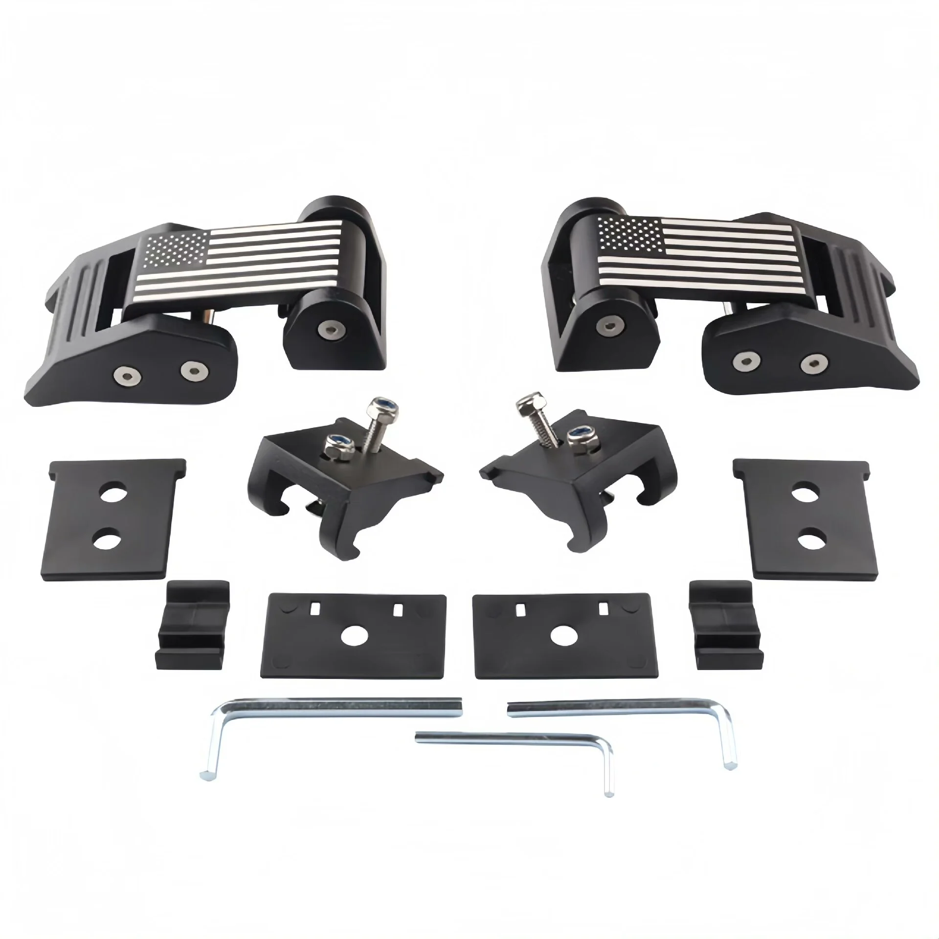 Jeep Wrangler Hood Latch Kit – Aluminum Engine Hood Lock for JK, JL, JT, TJ, JKU & JLU Models