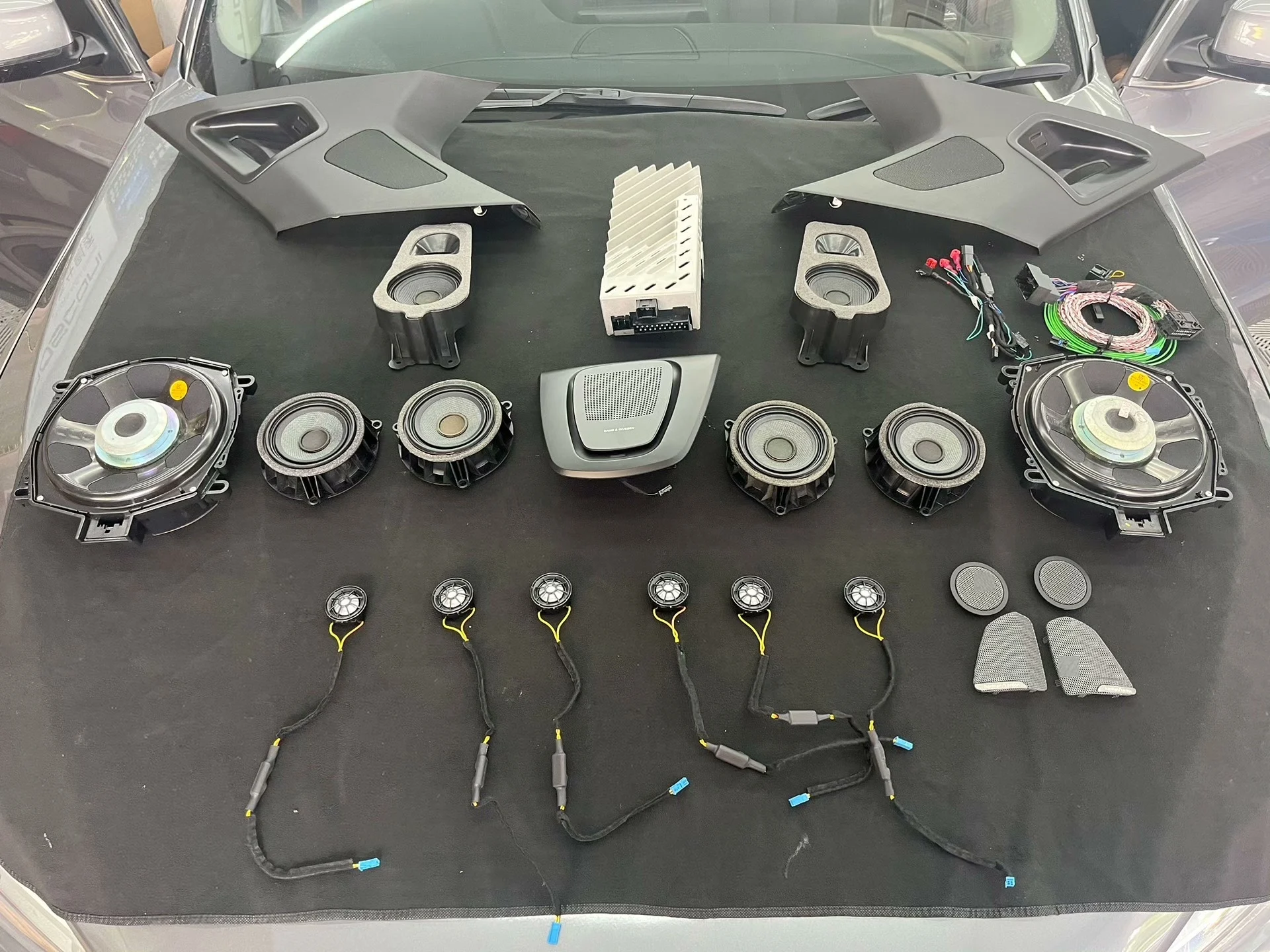 Sistema de áudio genuíno Harman Kardon para BMW X5 e X6 (F15/F16) – Pacote de som premium com 16 alto-falantes, amplificador original da montadora e chicote elétrico
