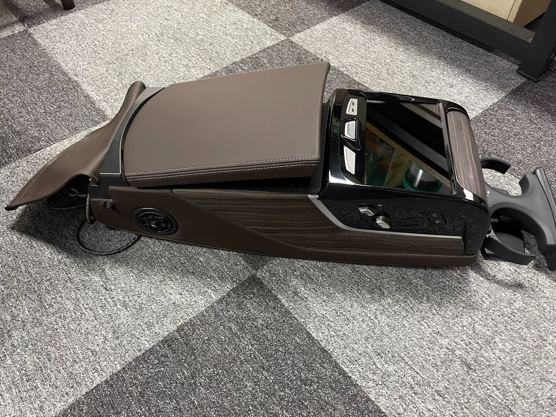BMW 5 Series Genuine Rear Center Armrest with Aftermarket Display