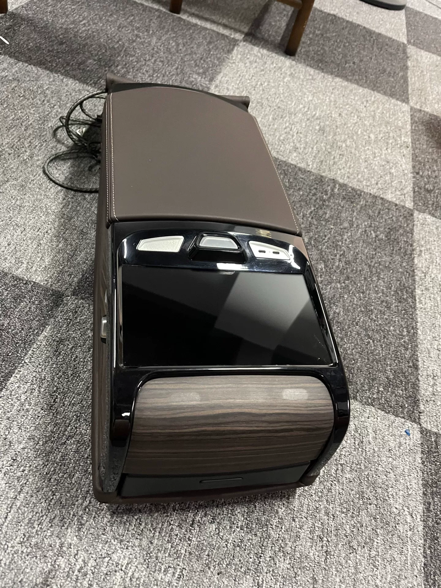 BMW 5 Series Genuine Rear Center Armrest with Aftermarket Display