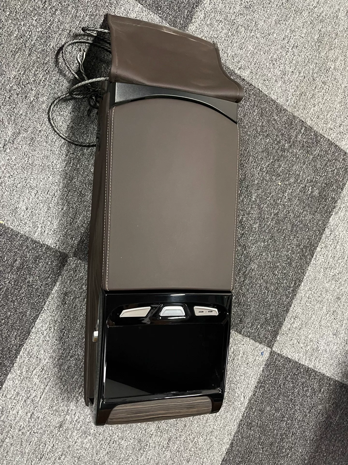 BMW 5 Series Genuine Rear Center Armrest with Aftermarket Display