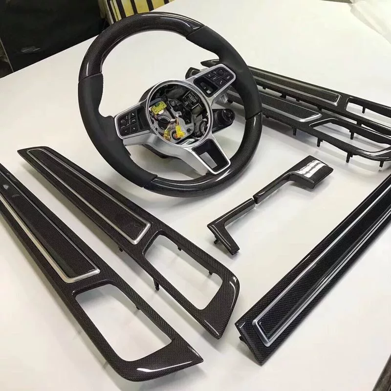 Porsche Cayenne 2018–2023 Four-Door Carbon Fiber Door Handle Panel